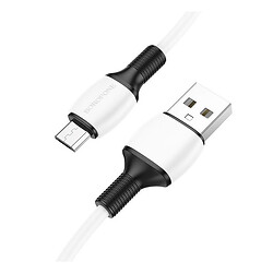 USB кабель Borofone BX84, MicroUSB, 1.0 м., Білий