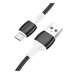USB кабель Borofone BX84, MicroUSB, 1.0 м., Чорний