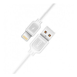 USB кабель XO NB36 Apple iPhone SE 2022 / iPhone 14 Pro Max / iPhone 14 Plus / iPhone 14 Pro / iPhone 14 / iPhone 13 Pro / iPhone 13 Mini / iPhone 13 / iPhone 13 Pro Max / iPhone 12 Mini / iPhone 12 Pro Max / iPhone 12 Pro, Lightning, 1.0 м., Білий