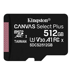 Карта пам'яті microSDXC KIngston Canvas Select Plus A1 UHS-1, 512 Гб.