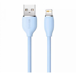 USB кабель Baseus CAGD000103 Jelly Liquid Silica Gel Apple iPhone SE 2022 / iPhone 14 Pro Max / iPhone 14 Plus / iPhone 14 Pro / iPhone 14 / iPhone 13 Pro / iPhone 13 Mini / iPhone 13 / iPhone 13 Pro Max / iPhone 12 Mini, Lightning, 2.0 м., Синій