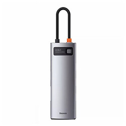 USB Hub Baseus CAHUB-CV0G Metal Gleam Series, Серый