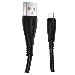 USB кабель Borofone BX38, MicroUSB, 1.0 м., Чорний