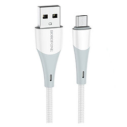 USB кабель Borofone BX60, MicroUSB, 1.0 м., Білий