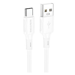 USB кабель Borofone BX80 Succeed, Type-C, 1.0 м., Белый