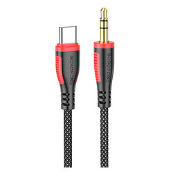 AUX кабель Borofone BL14, Type-C, 3,5 мм., 1.0 м., Чорний