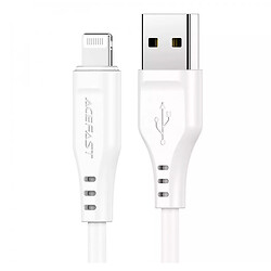 USB кабель Acefast C3-02 Apple iPhone SE 2022 / iPhone 14 Pro Max / iPhone 14 Plus / iPhone 14 Pro / iPhone 14 / iPhone 13 Pro / iPhone 13 Mini / iPhone 13 / iPhone 13 Pro Max / iPhone 12 Mini / iPhone 12 Pro Max / iPhone 12 Pro, Lightning, 1.2 м., Білий