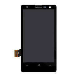 Дисплей (экран) Nokia Lumia 1020, Original (100%), С сенсорным стеклом, С рамкой, Черный