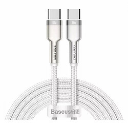 USB кабель Baseus CATJK-D02 Cafule Metal, Type-C, 2.0 м., Білий