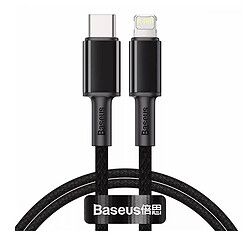 USB кабель Baseus CATLGD-01 High Density Braided Apple iPhone SE 2022 / iPhone 14 Pro Max / iPhone 14 Plus / iPhone 14 Pro / iPhone 14 / iPhone 13 Pro / iPhone 13 Mini / iPhone 13 / iPhone 13 Pro Max / iPhone 12 Mini, Lightning, 1.0 м., Чорний