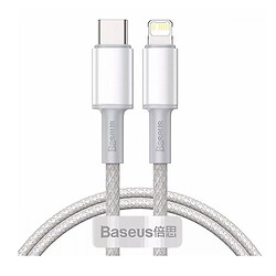 USB кабель Baseus CATLGD-02 High Density Braided Apple iPhone SE 2022 / iPhone 14 Pro Max / iPhone 14 Plus / iPhone 14 Pro / iPhone 14 / iPhone 13 Pro / iPhone 13 Mini / iPhone 13 / iPhone 13 Pro Max / iPhone 12 Mini, Lightning, 1.0 м., Білий