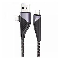 USB кабель Hoco U95 Apple iPhone SE 2022 / iPhone 14 Pro Max / iPhone 14 Plus / iPhone 14 Pro / iPhone 14 / iPhone 13 Pro / iPhone 13 Mini / iPhone 13 / iPhone 13 Pro Max / iPhone 12 Mini / iPhone 12 Pro Max, Type-C, Lightning, 1.2 м., Черный