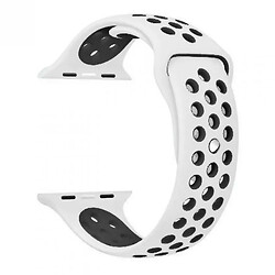 Ремінець Apple Watch 38 / Watch 40, Nike Sport Band, White-Black, Білий