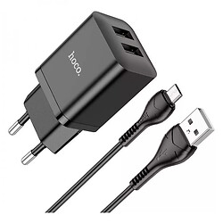 СЗУ Hoco N25 Maker, С кабелем, MicroUSB, Черный