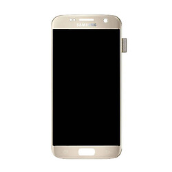 Дисплей (екран) Samsung G935 Galaxy S7 Edge Duos / G935FD Galaxy S7 EDGE Duos, З сенсорним склом, З рамкою, Super Amoled, Золотий