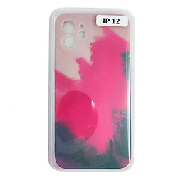 Чехол (накладка) Apple iPhone 12, Silicone Water Print, Красный