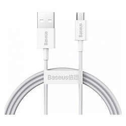 USB кабель Baseus CAMYS-01, MicroUSB, 1.0 м., Белый