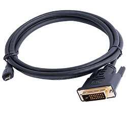 Кабель перехідник Micro HDMI-DVI 24+1, 1.5 м., Чорний