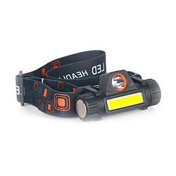 Налобний світлодіодний ліхтарик USB Vergionic (3323), Чорний