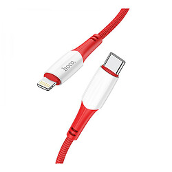 USB кабель Hoco X70 Apple iPhone SE 2022 / iPhone 14 Pro Max / iPhone 14 Plus / iPhone 14 Pro / iPhone 14 / iPhone 12 Mini / iPhone 12 Pro Max / iPhone 12 Pro / iPhone 12 / iPhone SE 2020 / iPad PRO 9.7 2018, Lightning, 1.0 м., Червоний