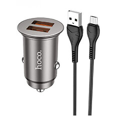 АЗП Hoco NZ1, MicroUSB, З кабелем, Сірий