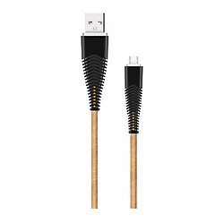 USB кабель WALKER C550, MicroUSB, 1.0 м., Золотой