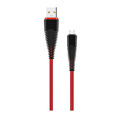 USB кабель WALKER C550, MicroUSB, 1.0 м., Червоний