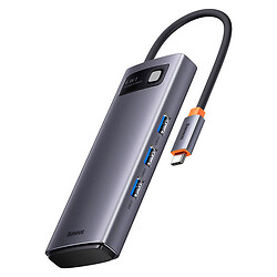 USB Hub Baseus WKWG030213 Metal Gleam, Type-C, Сірий