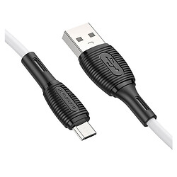 USB кабель Borofone BX86 Advantage, MicroUSB, 1.0 м., Белый