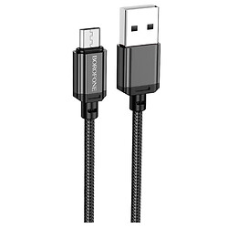 USB кабель Borofone BX87 Sharp PD, MicroUSB, 1.0 м., Черный