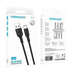USB кабель TORNADO TX19, Type-C, 1.0 м., Чорний