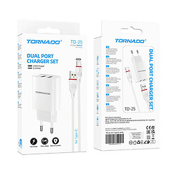 МЗП TORNADO TD-25, Type-C, З кабелем, Білий