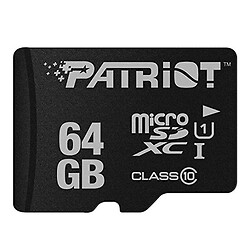 Карта памяти Patriot LX Series MicroSDXC UHS-1, 64 Гб.