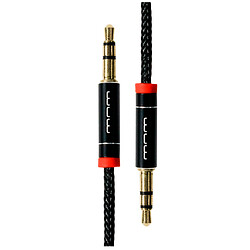 AUX кабель WUW R150, 3,5 мм., 1.0 м., Чорний