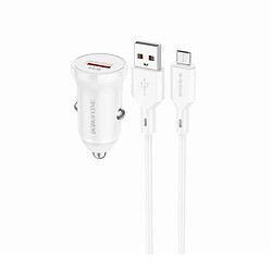 АЗУ Borofone BZ18, С кабелем, MicroUSB, 3.0 A, Белый