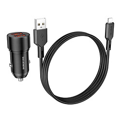 АЗУ Borofone BZ19 Apple iPhone SE 2022 / iPhone 14 Pro Max / iPhone 14 Plus / iPhone 14 Pro / iPhone 14 / iPhone 13 Pro / iPhone 13 Mini / iPhone 13 / iPhone 13 Pro Max / iPhone 12 Mini / iPhone 12 Pro Max, С кабелем, Lightning, 2.4 A, Черный - № 2