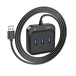 USB Hub Hoco HB31, USB, 1.2 м., Чорний