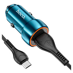 АЗУ Hoco Z46, С кабелем, MicroUSB, Синий