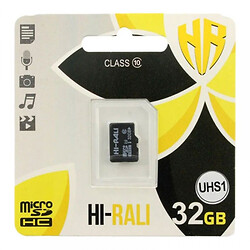 Карта пам'яті Hi-Rali MicroSDHC UHS-1, 32 Гб., Чорний