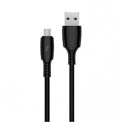 USB кабель Walker C308, MicroUSB, 1.0 м., Чорний