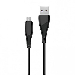 USB кабель Walker C345, MicroUSB, 1.0 м., Чорний