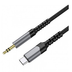 AUX кабель SkyDolphin SR29, Type-C, 3,5 мм., 1.0 м., Чорний