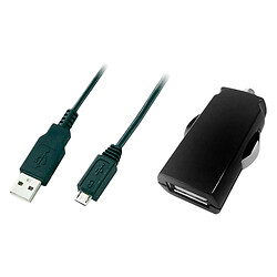 АЗУ Global MSH-SC-031, С кабелем, MicroUSB, 2.1 A, Черный