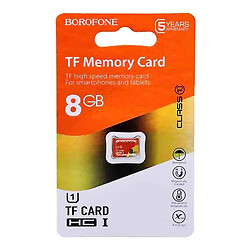 Карта памяти Borofone microSDHC, 8 Гб., Оранжевый