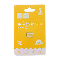 Карта памяти Hoco microSDHC, 32 Гб., Желтый