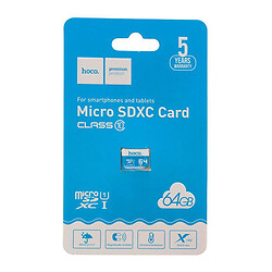 Карта пам'яті Hoco microSDXC, 64 Гб., Синій
