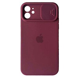 Чохол (накладка) Apple iPhone 12, SLIDER Full Camera, Marsala, Бордовий