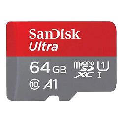 Карта памяти microSDXC SanDisk Ultra A1 UHS-1, 64 Гб.