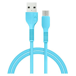USB кабель ACCLAB M1BL, MicroUSB, 1.2 м., Синій