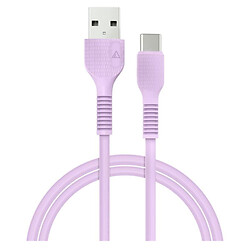 USB кабель ACCLAB T1PP, Type-C, 1.2 м., Фиолетовый